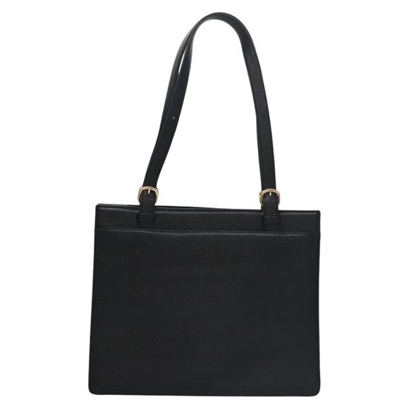 CHANEL Coco Mark Tote Bag Caviar Skin Black Gold CC - Picture 2 of 16